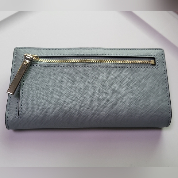 Kate Spade Cameron Street Stacy Blue leather wallet "island waters" - Picture 5 of 10